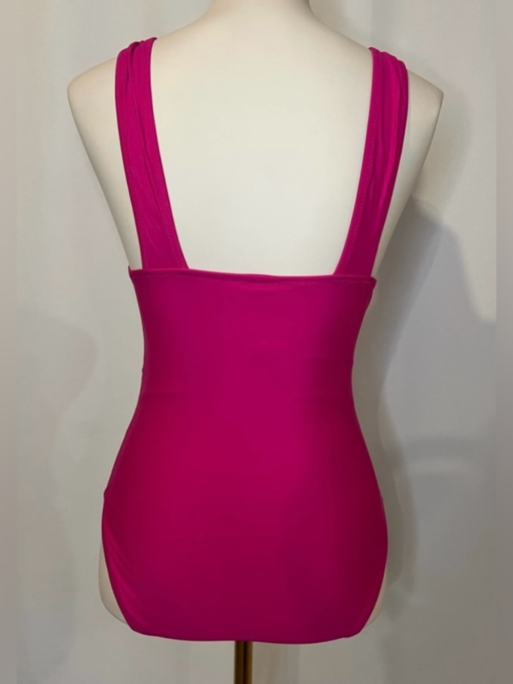 J.Crew ruched V-neck one-piece in radiant Fuschia - Picture 11 of 14